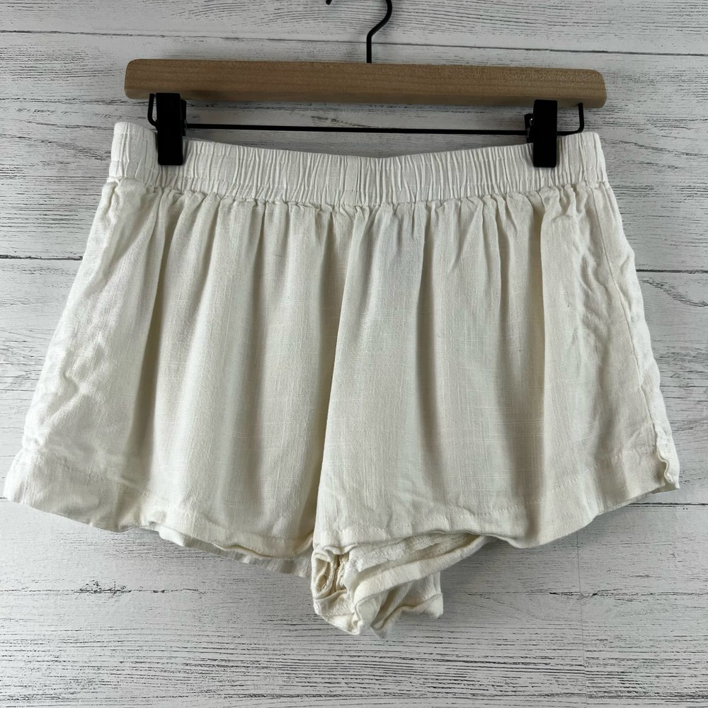 Princess Polly White Beach House Pull On Shorts Size 8